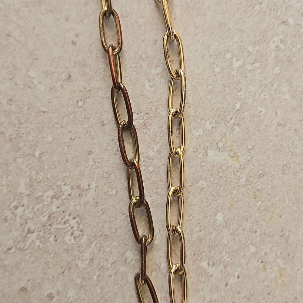 PAPER CLIP Style gold toned fashion adjustable As Is Costume Womens - Picture 8 of 15